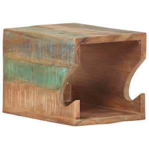 vidaXL seina jalgrattanagi, 35x25x25 cm, must, taastatud puit