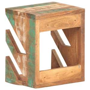 Nástěnný držák na skateboard 25 x 20 x 30 cm recyklované dřevo - obrázek 4