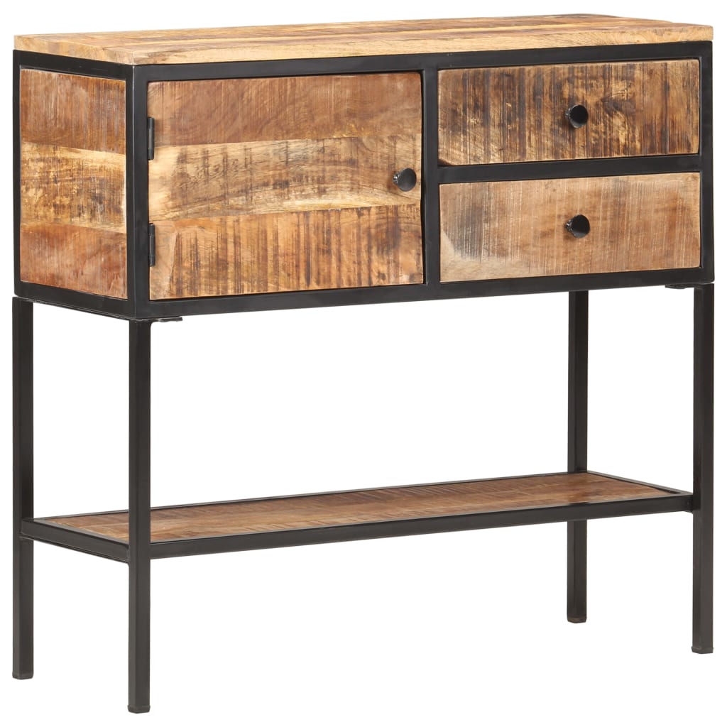 

vidaXL Sideboard 33.5"x11.8"x31.5" Rough Mango Wood