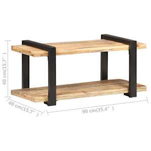 TV stolek 90 x 40 x 40 cm hrubé mangovníkové dřevo - obrázek 7
