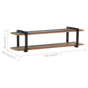 TV stolek 160 x 40 x 40 cm masivní recyklované dřevo - obrázek 5