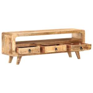 vidaXL TV-benk 117x30x41 cm grov heltre mango