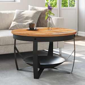 Klubska mizica Ø 68x43 cm trden akacijev les