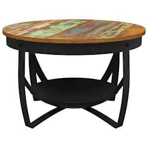 Konferenční stolek Ø 68 x 43 cm masivní recyklované dřevo - obrázek 6