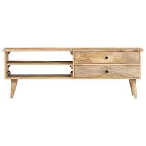 TV stolek 140 x 30 x 50 cm masivní mangovníkové dřevo - obrázek 3