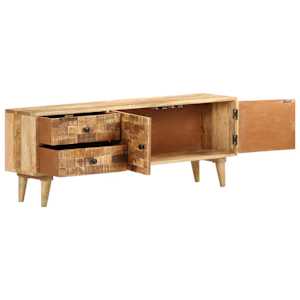 TV stolek černý 120 x 30 x 45 cm masivní mangovníkové dřevo - obrázek 2