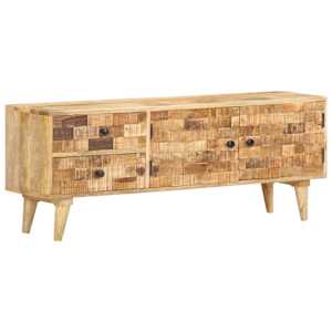 TV stolek černý 120 x 30 x 45 cm masivní mangovníkové dřevo - obrázek 11