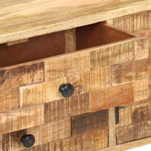 TV stolek černý 120 x 30 x 45 cm masivní mangovníkové dřevo - obrázek 7