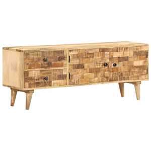 TV stolek černý 120 x 30 x 45 cm masivní mangovníkové dřevo - obrázek 10