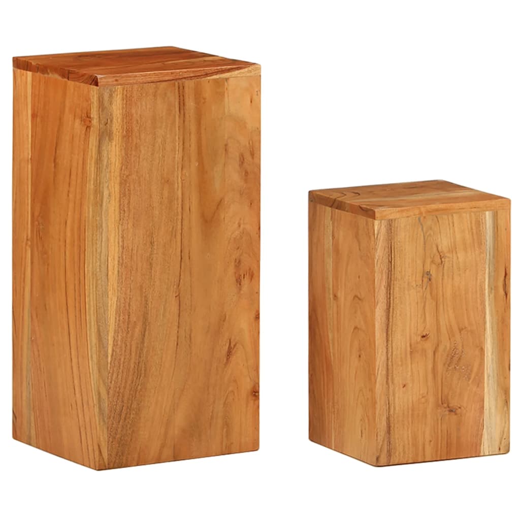 vidaXL Tables d'appoint 2 pcs Bois d'acacia solide