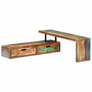 vidaXL TV staliukas, (118-195) x 30 x 40 cm, perdirbtos medienos masyvas