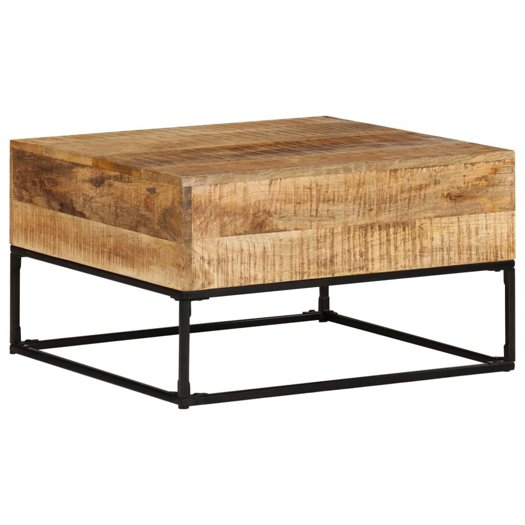 Konferenční stolek 68 x 68 x 41 cm hrubé mangovníkové dřevo