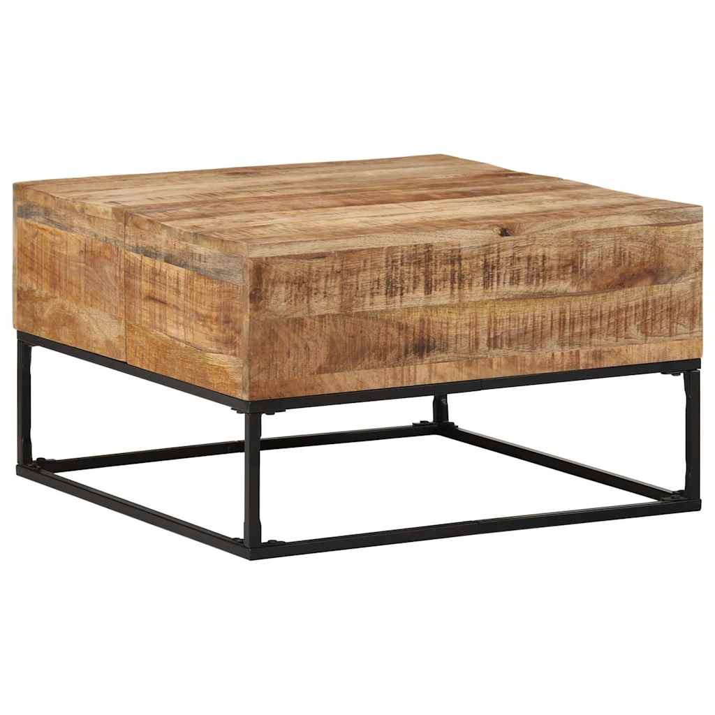 vidaXL Salontafel 68x68x41 cm ruw mangohout afbeelding