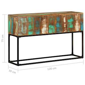 Konzolový stolek 120 x 30 x 75 cm masivní recyklované dřevo - obrázek 7
