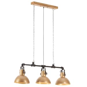 vidaXL Pakabinamas &scaron;viestuvas, žalvario, geležis ir mango masyvas