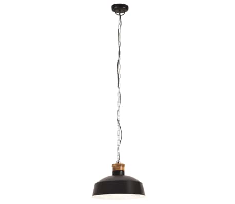 vidaXL Candeeiro suspenso industrial 58 cm E27 preto