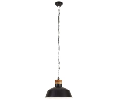 vidaXL griestu lampa, industriāls dizains, melna, 42 cm, E27