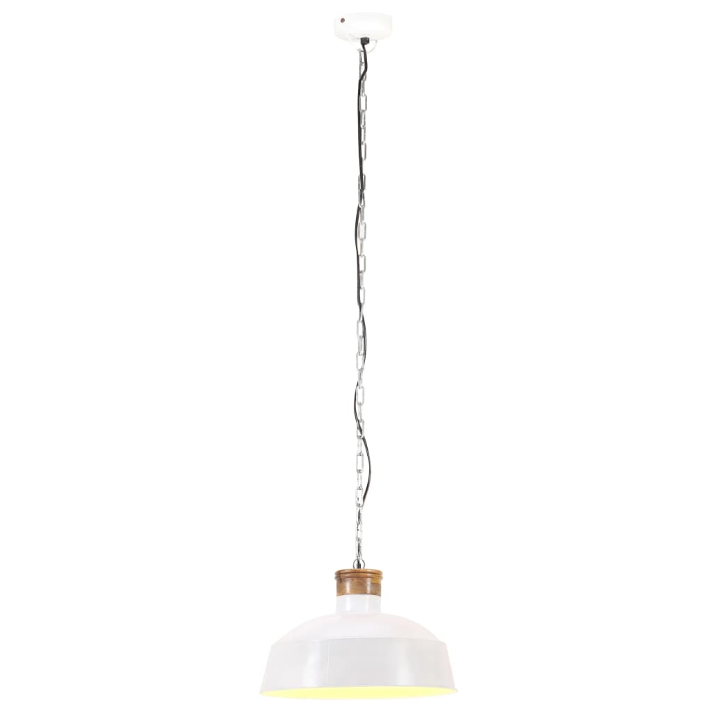 Lampă suspendată industrială, alb, 42 cm, E27