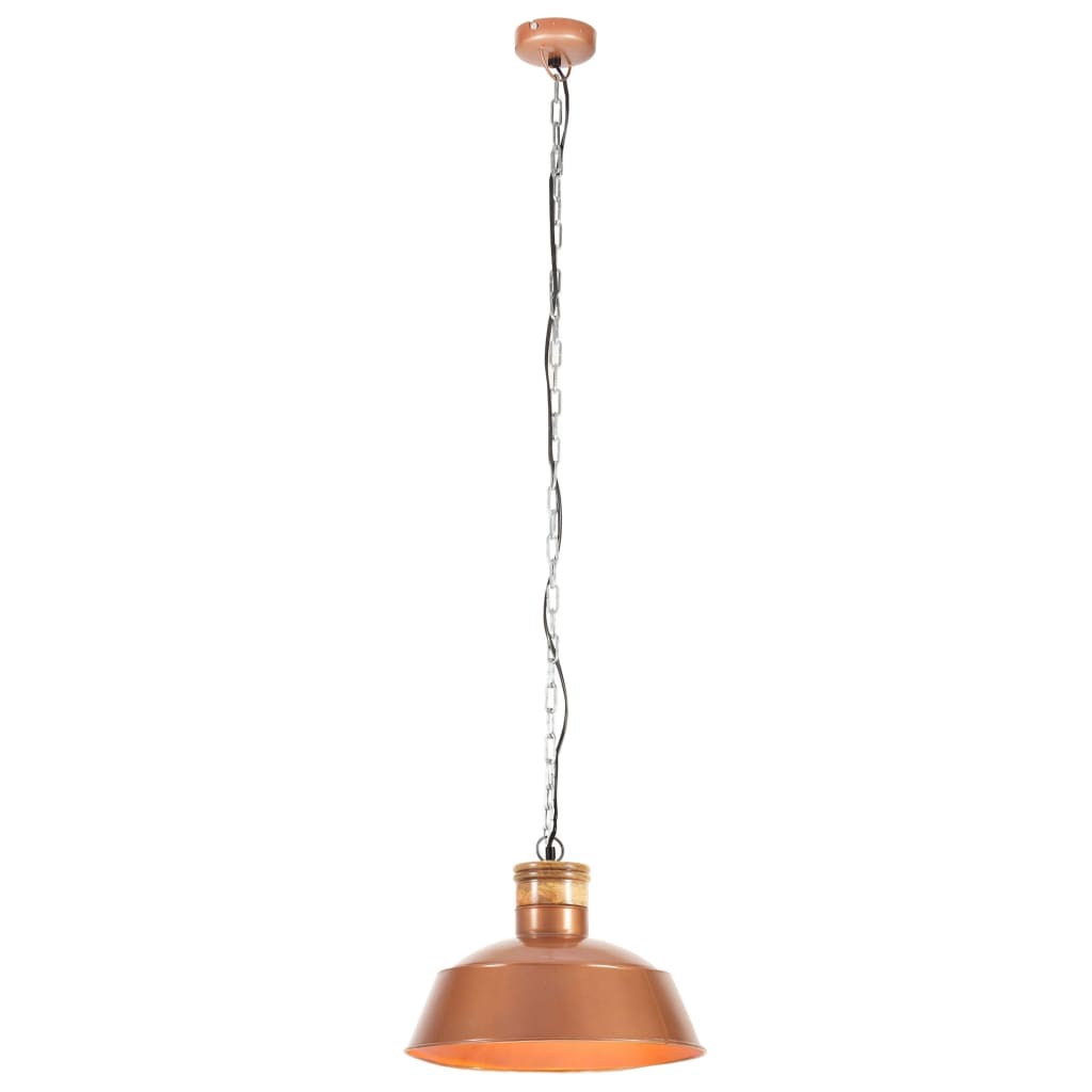 vidaXL Industriálna závesná lampa 42 cm, medená E27