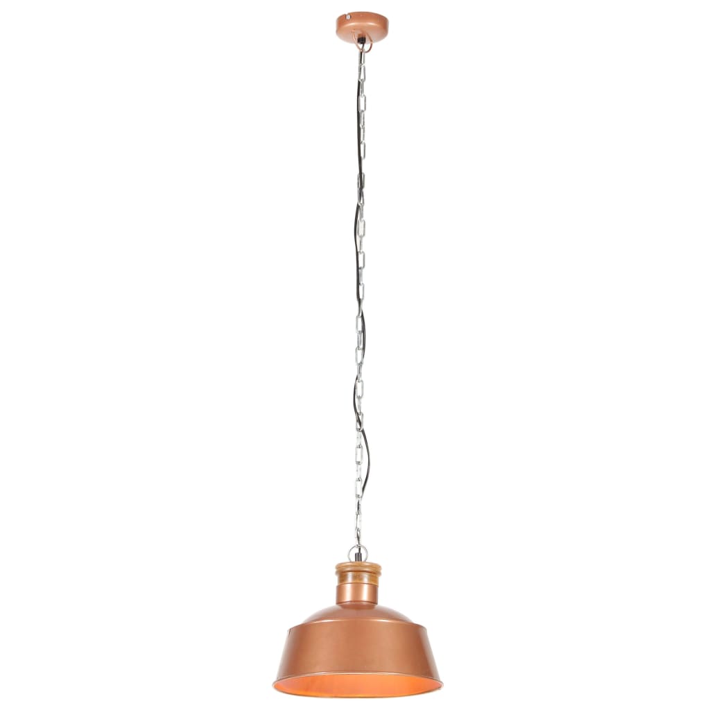 vidaXL Lampă suspendată industrială, arămiu, 32 cm E27