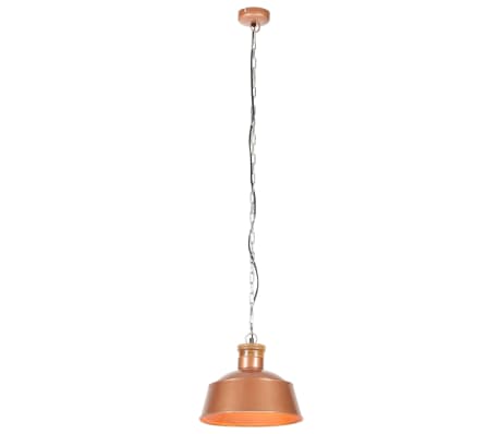 vidaXL Lampă suspendată industrială, arămiu, 32 cm E27