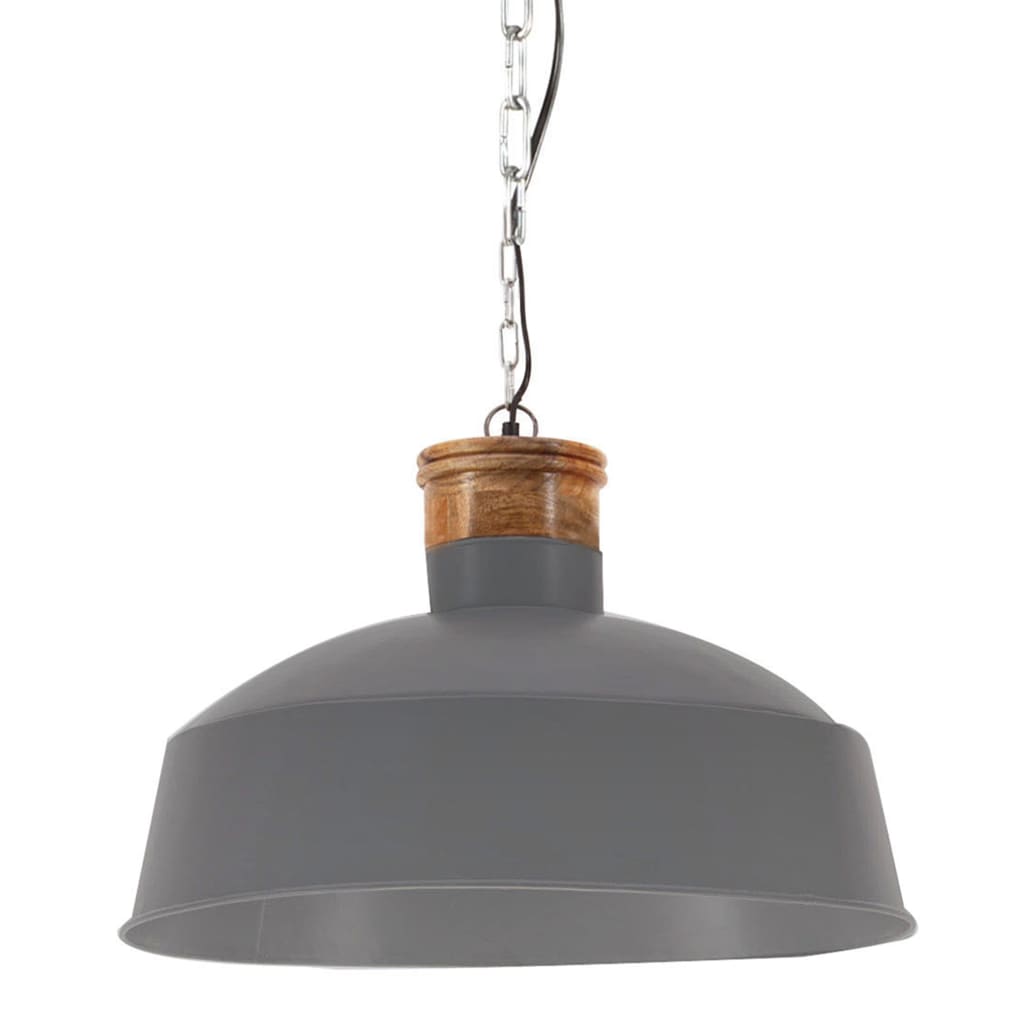 Lampe suspendue industrielle 58 cm Gris E27