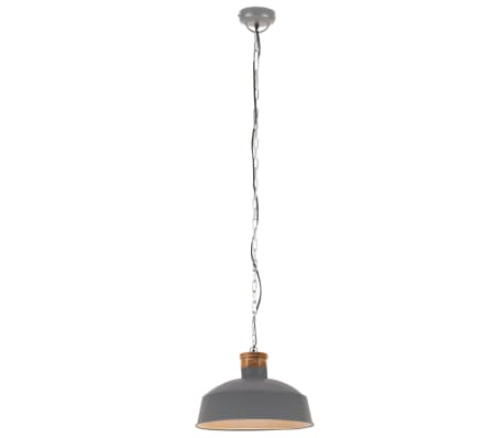 vidaXL Lampe suspendue industrielle 58 cm Gris E27