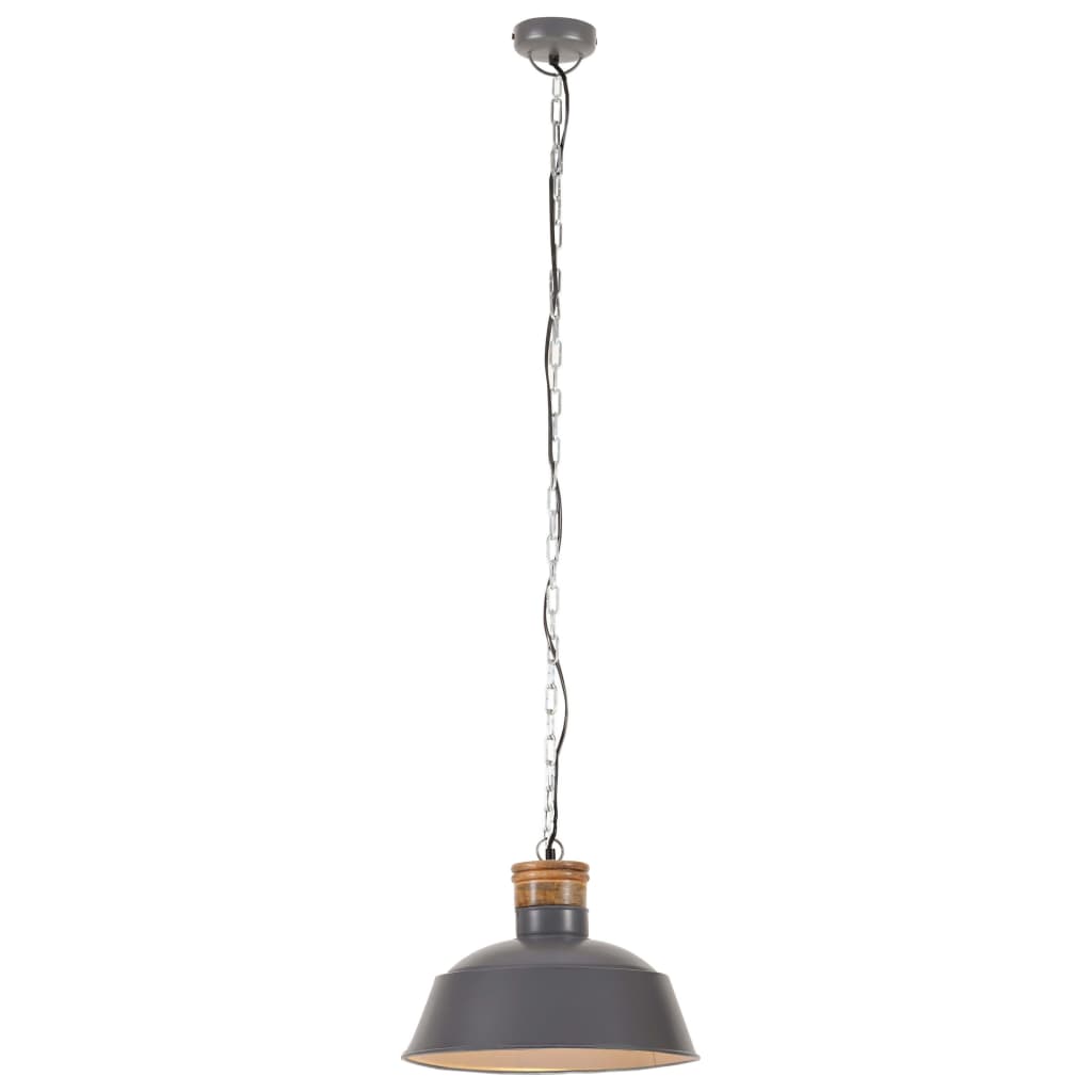 vidaXL Lampe suspendue industrielle 42 cm Gris E27