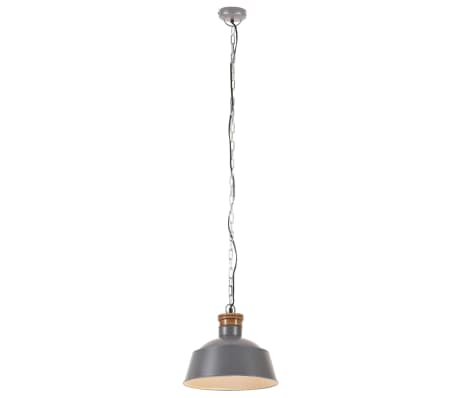 vidaXL Industrial Hanging Lamp 32 cm Grey E27
