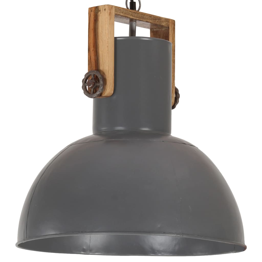 Hanglamp industrieel rond 25 W E27 42 cm grijs | Cadeaumatch