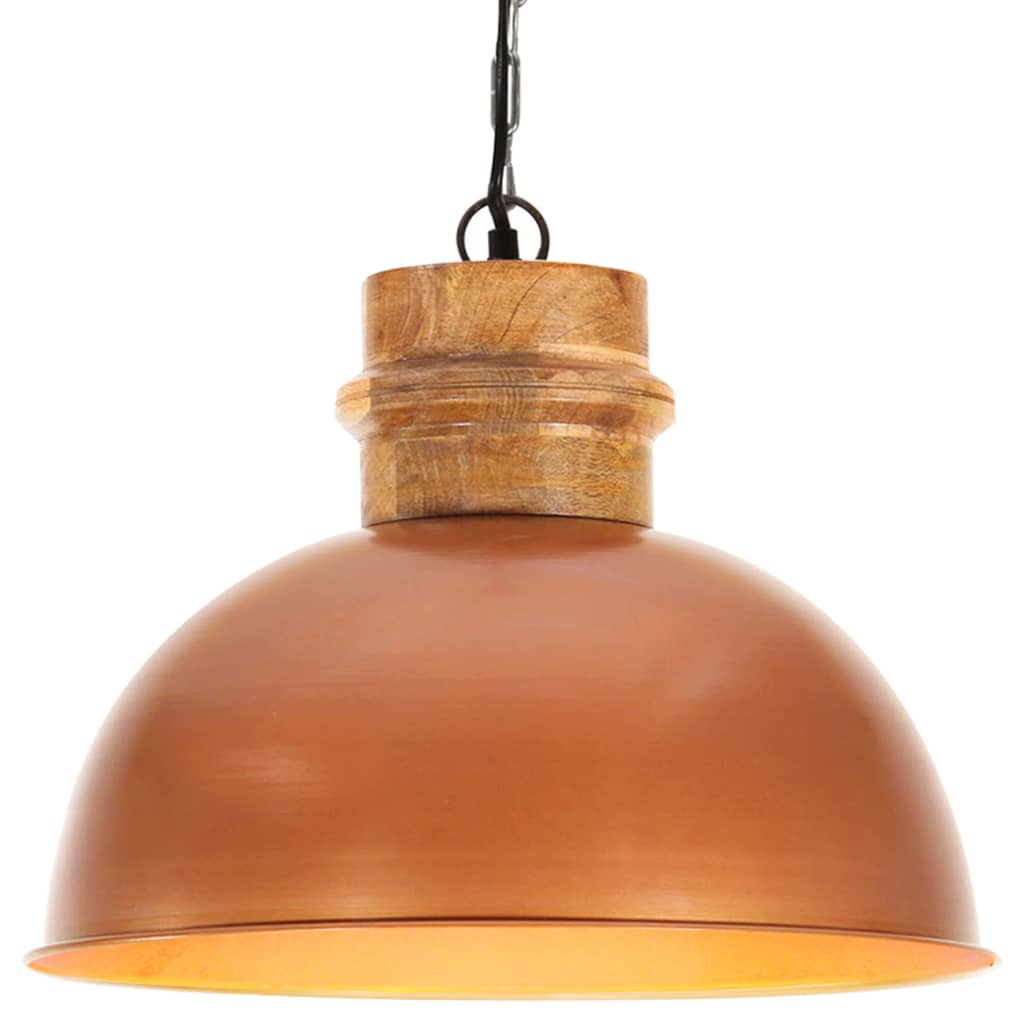 vidaXL Lampă suspendată industrială, cupru, 42 cm, mango, E27, rotund vidaXL