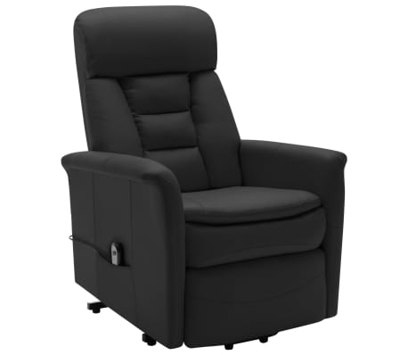 vidaXL Fauteuil Noir Similicuir