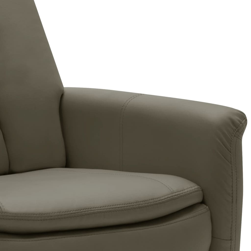 Fotoliu cu ridicare, antracit, piele ecologică