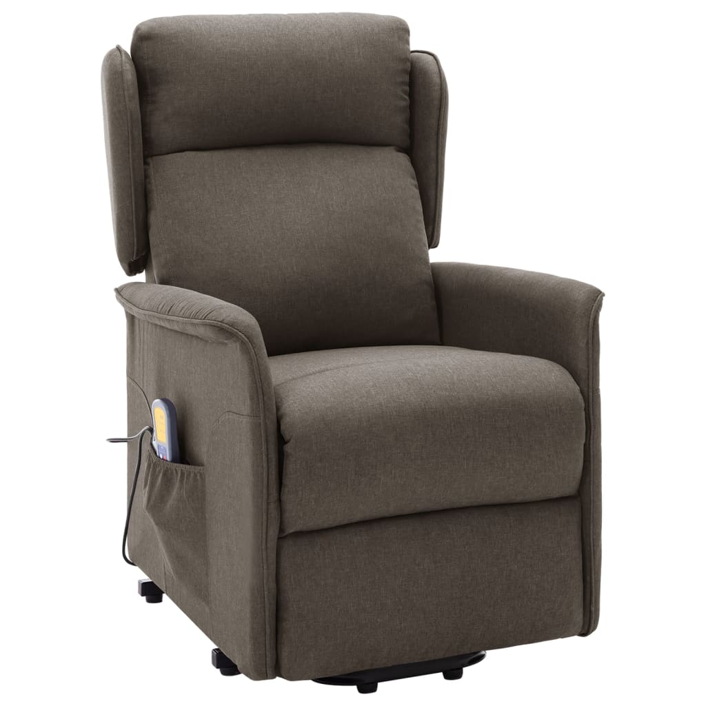 vidaXL Fauteuil de massage Marron Tissu