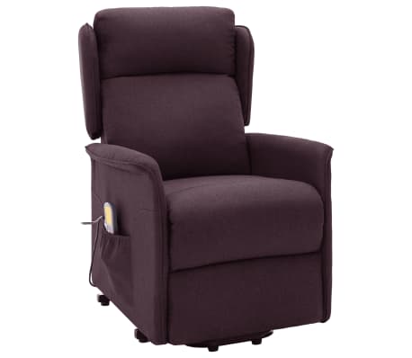 vidaXL Fauteuil de massage Violet Tissu