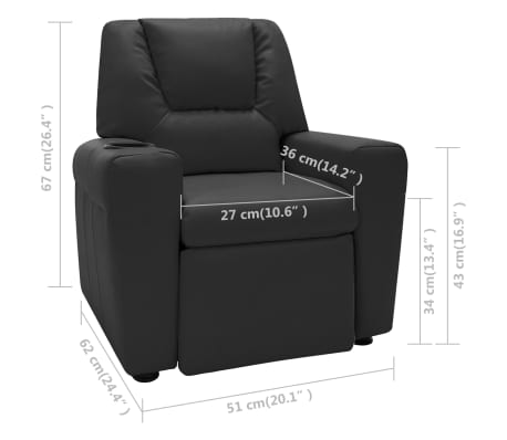 Sillón Infantil Green's Con Función Reclinable Mini Sofá Para 3-6 Años