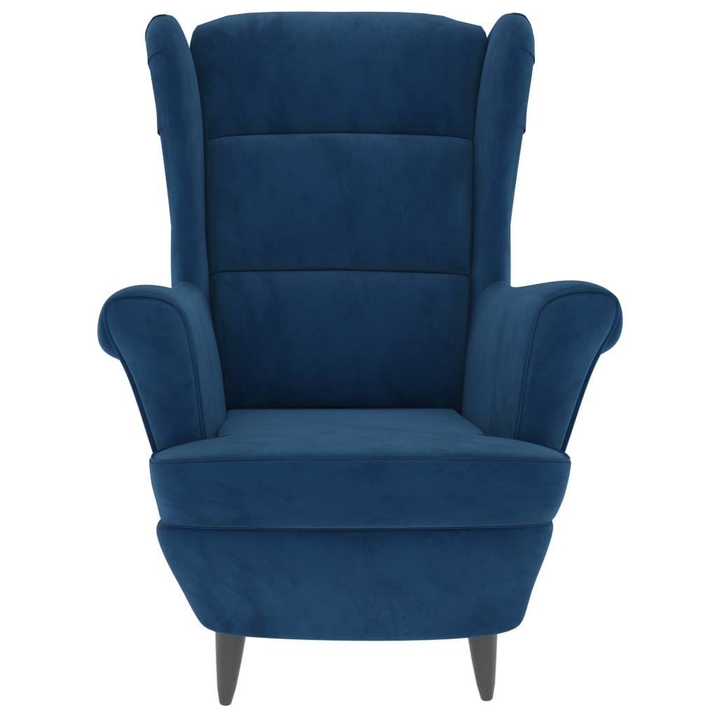 Armchair Wingback Sofa Chair Living Room Upholstered Side Chair Velvet vidaXL - Picture 19 of 63