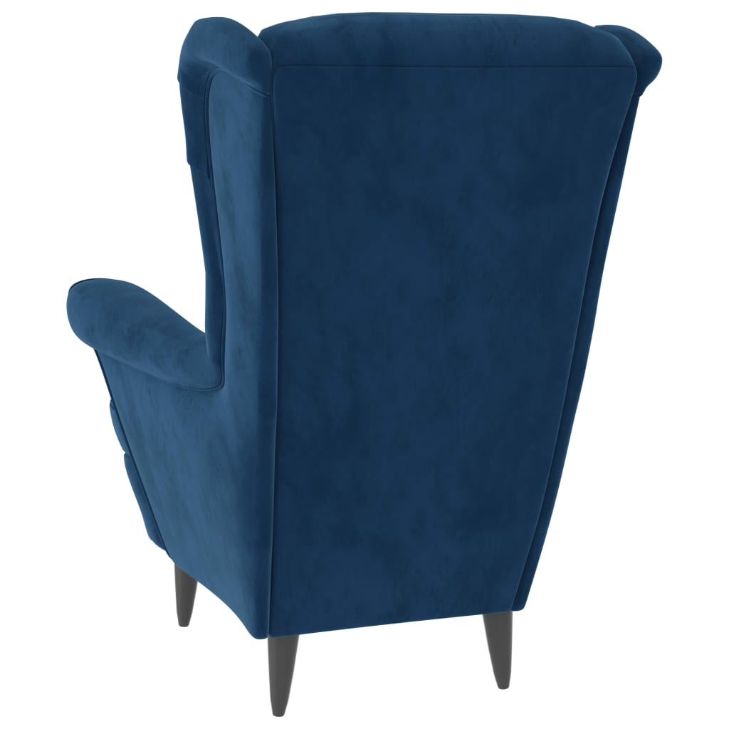 Armchair Wingback Sofa Chair Living Room Upholstered Side Chair Velvet vidaXL - Picture 21 of 63