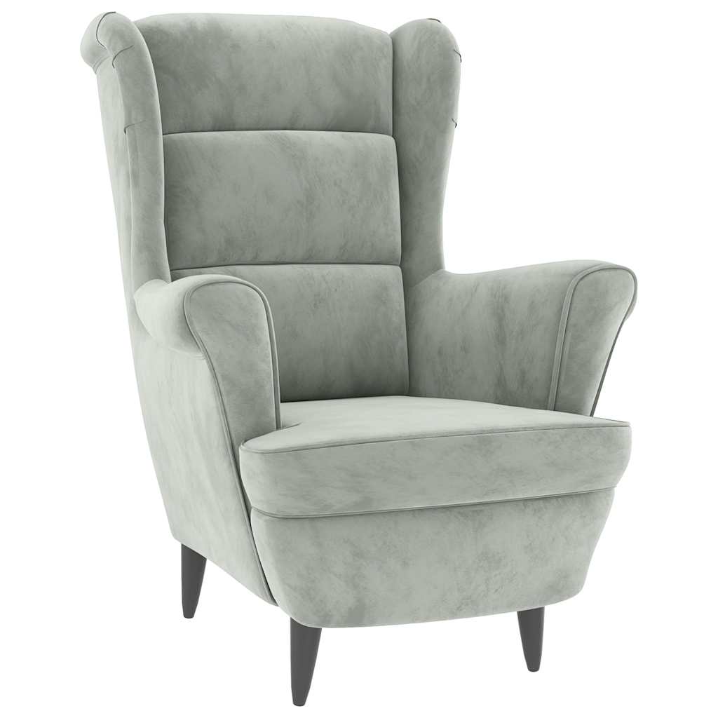 Armchair Wingback Sofa Chair Living Room Upholstered Side Chair Velvet vidaXL - Picture 44 of 63