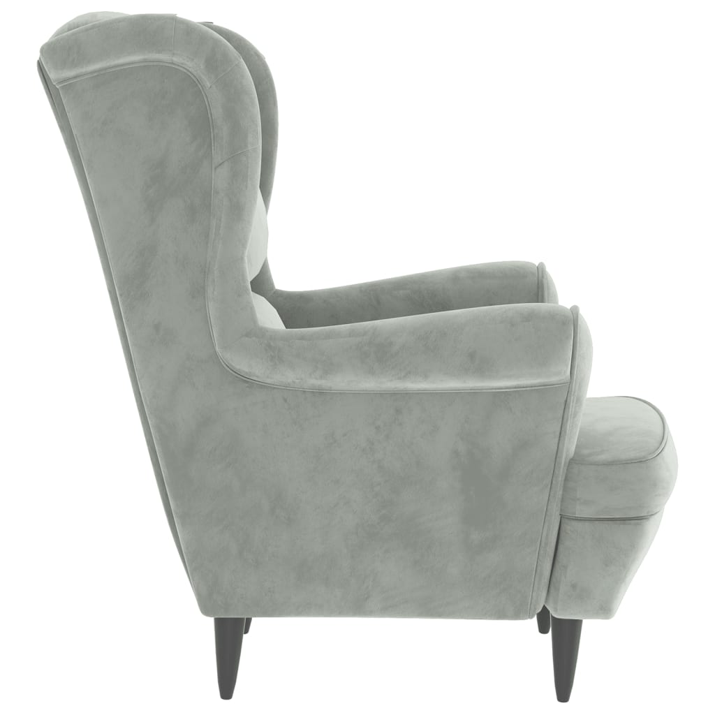 Armchair Wingback Sofa Chair Living Room Upholstered Side Chair Velvet vidaXL - Picture 48 of 63