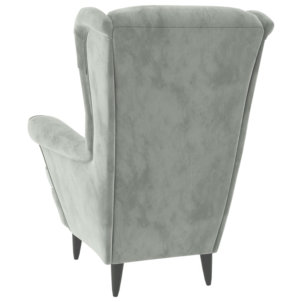 Armchair Wingback Sofa Chair Living Room Upholstered Side Chair Velvet vidaXL - Picture 49 of 63