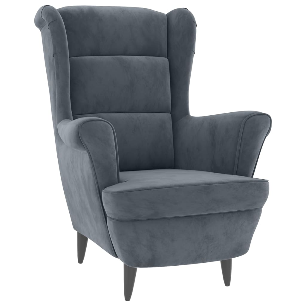 Armchair Wingback Sofa Chair Living Room Upholstered Side Chair Velvet vidaXL - Picture 30 of 63