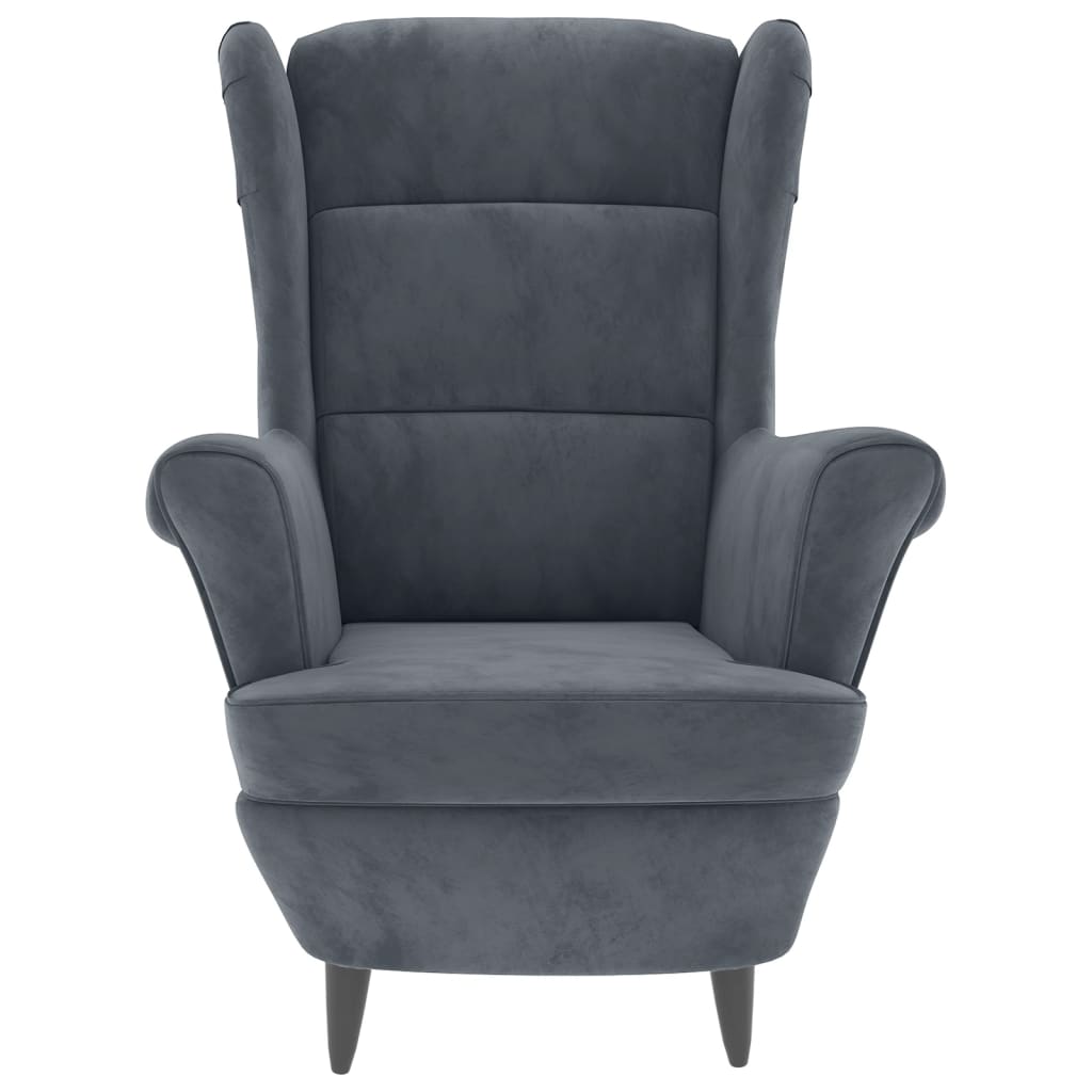 Armchair Wingback Sofa Chair Living Room Upholstered Side Chair Velvet vidaXL - Picture 33 of 63
