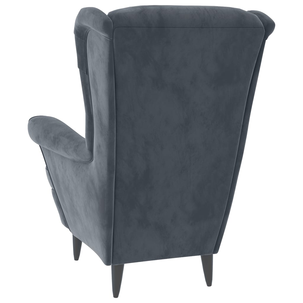 Armchair Wingback Sofa Chair Living Room Upholstered Side Chair Velvet vidaXL - Picture 35 of 63