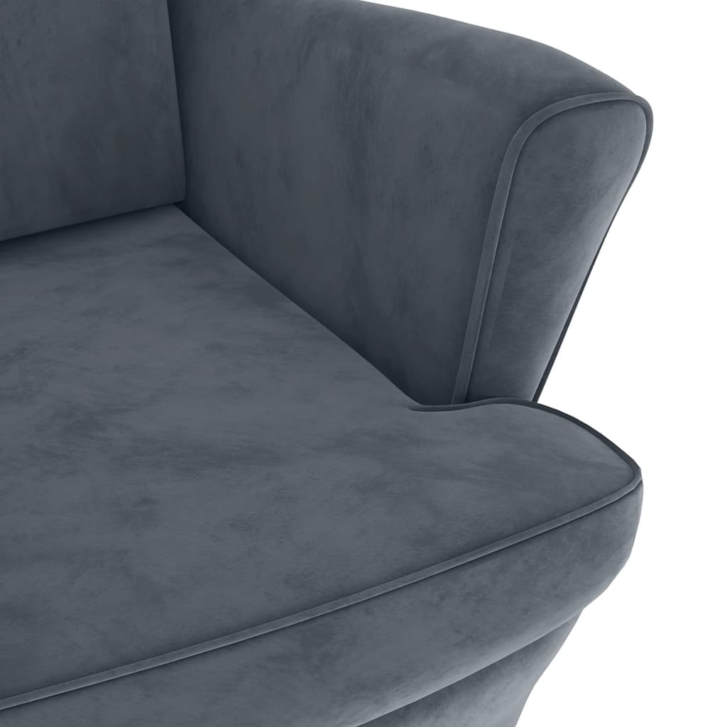 Armchair Wingback Sofa Chair Living Room Upholstered Side Chair Velvet vidaXL - Picture 36 of 63