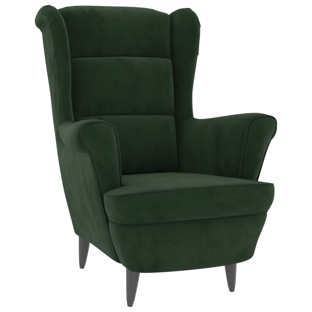Armchair Wingback Sofa Chair Living Room Upholstered Side Chair Velvet vidaXL - Picture 37 of 63
