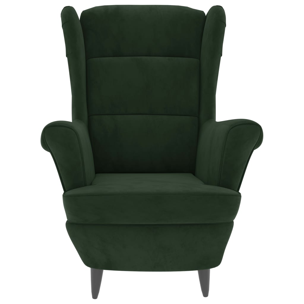 Armchair Wingback Sofa Chair Living Room Upholstered Side Chair Velvet vidaXL - Picture 40 of 63