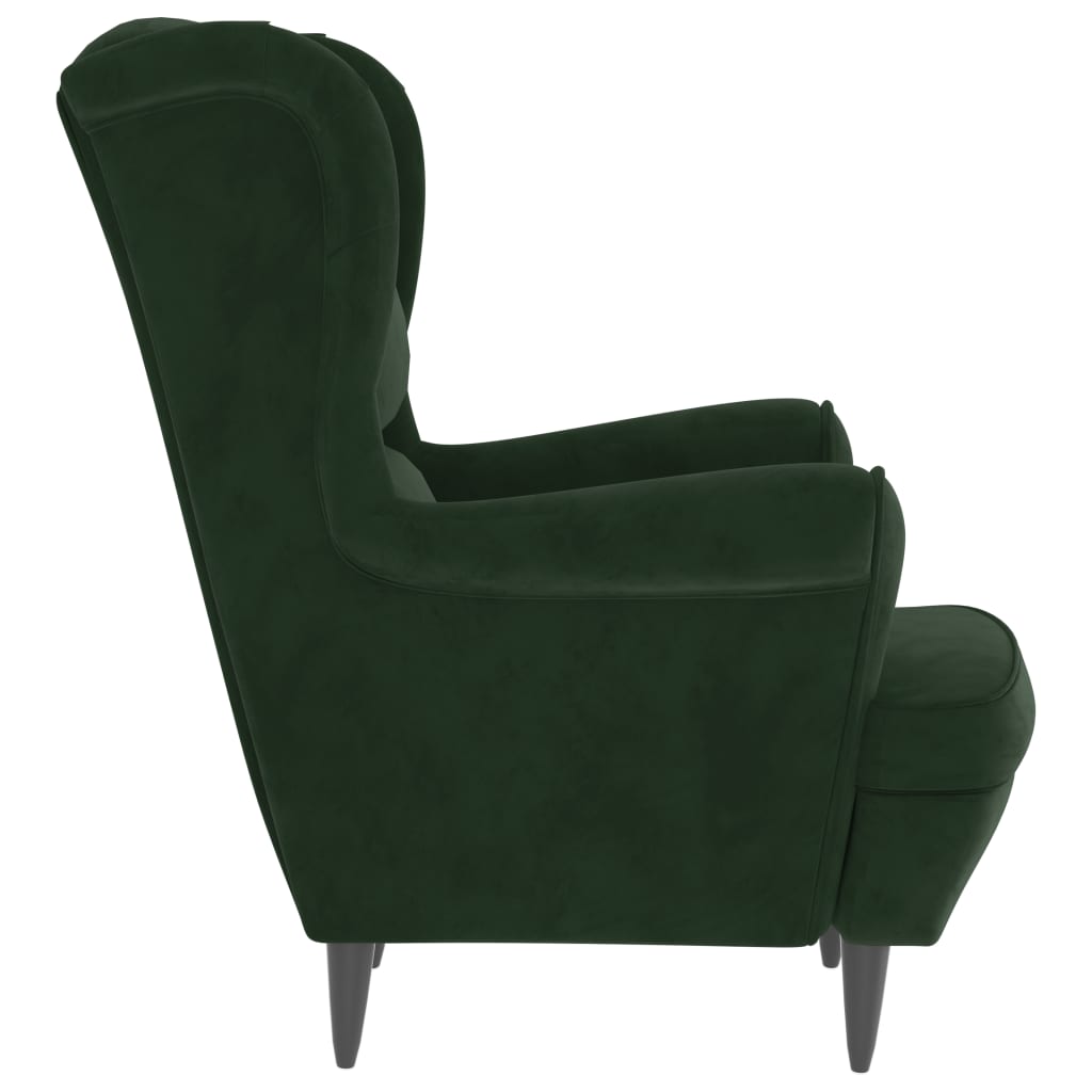 Armchair Wingback Sofa Chair Living Room Upholstered Side Chair Velvet vidaXL - Picture 41 of 63