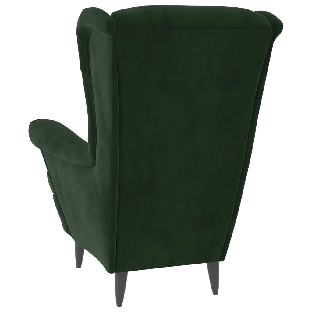 Armchair Wingback Sofa Chair Living Room Upholstered Side Chair Velvet vidaXL - Picture 42 of 63