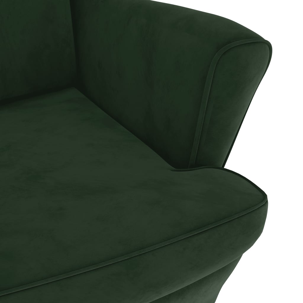Armchair Wingback Sofa Chair Living Room Upholstered Side Chair Velvet vidaXL - Picture 43 of 63